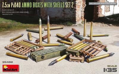 7,5 cm PAK 40 Ammo Boxes w/Shells Set 2