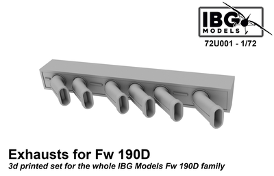 Exhausts for Fw-190D family 3D set