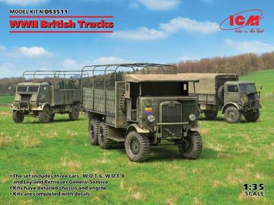 WWII British Trucks, Model W.O.T. 6, Model W.O.T. 8, Leyland Retriever, General Service
 - 1