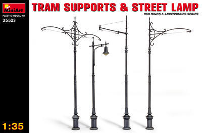 Tran Supports and Street Lamp