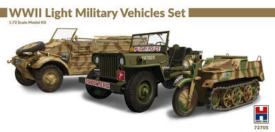 WWII Light Military Vehicle Set
