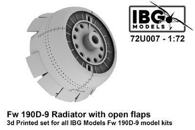 Radiator with open flaps for Fw-190D