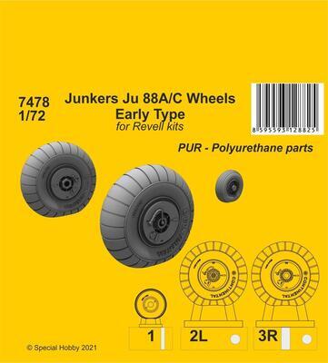Junkers Ju 88A/C Wheels Early Type (Revell kits) , resin