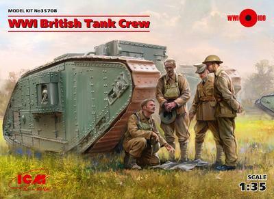 WWI British Tank Crew 4 fig.  - 1