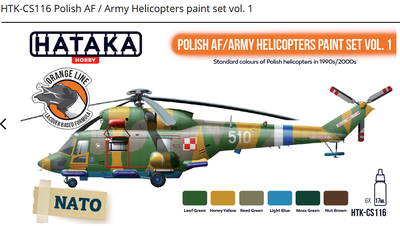 Polish AF / Army Helicopters paint set vol. 1, sada barev - 1