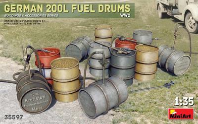 German 200L Fuel Drums (12 ks) - 1