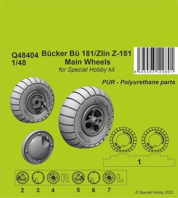 Bücker Bü-181/Zlín Z-181 main wheels