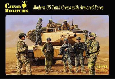 Modern US Tank Crews w/ Armored Force, 32+ Figures 