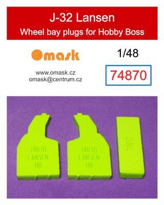 74870 1/48 J-32 Lansen wheel bay plugs (for Hobby Boss)
 - 1
