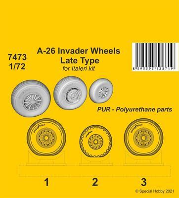 A-26 Invader Wheels Late Type / for Italeri kit, resin