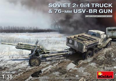 Soviet 2t 6x4 Truck with 76mm USV-BR GUN - 1