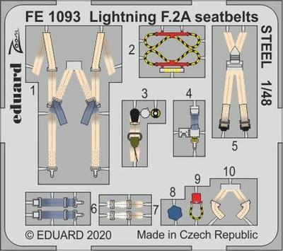Lightning F.2A upínací pásy OCEL lept