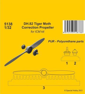 DH.82 Tiger Moth Correction Propeller(ICM kit)  , resin 