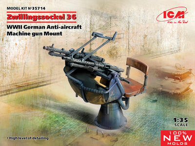 Zwillingssockel 36 WWII German Anti-aircraft Machine gun Mount - 1