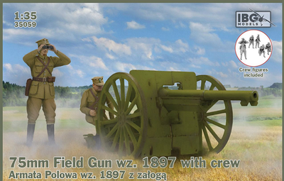 75mm Field Gun wz. 1897 w/Polish Art figur