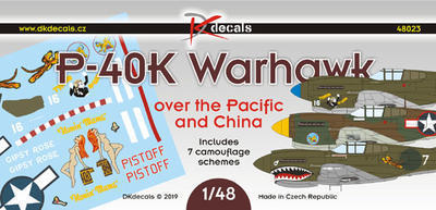 P-40K Warhawk over the Pacific and China, decals - 1