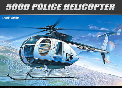 Police Helicopter Hughes 500D + motorcycle + figures - 1