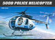 Police Helicopter Hughes 500D + motorcycle + figures - 1/2