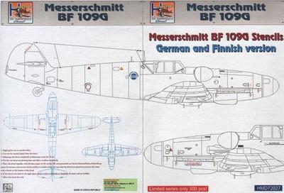 Messerschmitt BF 109G - Messeschmitt BF 109G Stencils - German and Finnish version - 1