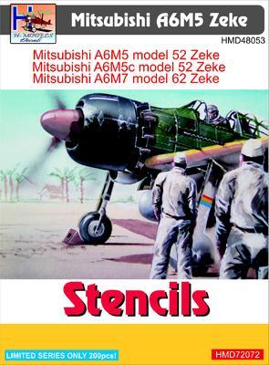 Mitsubishi A6M5 Zeke - Stencils - 1