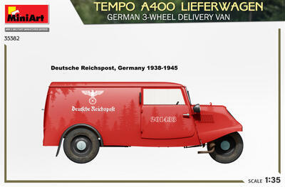 TEMPO A400 LIEFERWAGEN. GERMAN 3-WHEEL DELIVERY VAN - 2