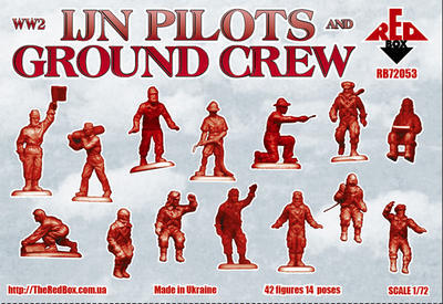 WW2 IJN Pilots and Ground Crew, 42 Figures, 14 Poses - 2