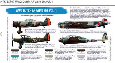 WW2 Dutch AF paint set vol. 1, sada barev - 2