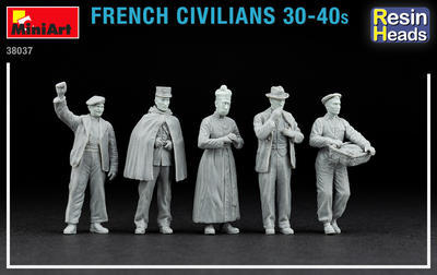FRENCH CIVILIANS ’30-’40s. RESIN HEADS - 2