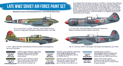 Late WW2 Soviet Air Force Paint set, sada barev - 2