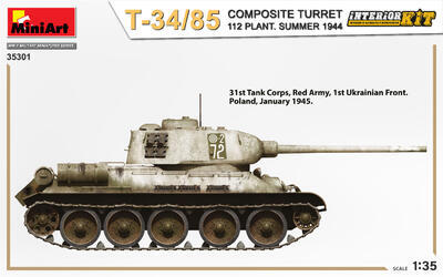 T-34/85 COMPOSITE TURRET. 112 PLANT. SUMMER 1944 INTERIOR KIT - 2