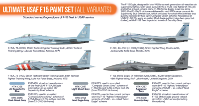 Ultimate USAF F15 Paint Set (All Variants) - 2