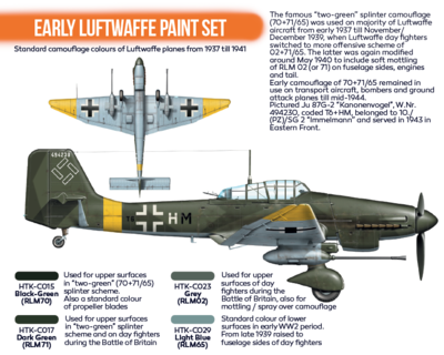 Early Luftwaffe Paint Set, sada barev - 2