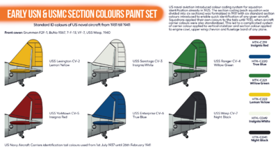 Early USN & USMC Section Colours Paint Set, sada barev - 2