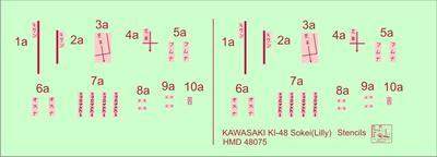 Kawasaki Ki-48 Sokei (Lily) Stencils  - 2