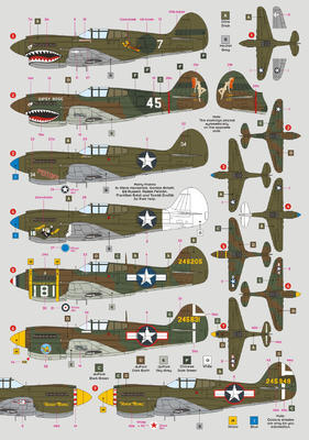 P-40K Warhawk over the Pacific and China, decals - 2