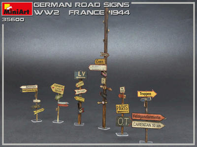 German Road Sings WW2 France 1944 - 3