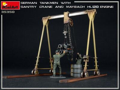 GERMAN TANKMEN WITH GANTRY CRANE & MAYBACH HL 120 ENGINE - 3