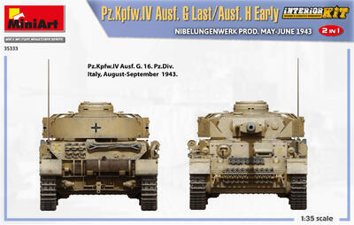 Pz.Kpfw.IV Ausf. G Last/Ausf. H Early. NIBELUNGENWERK PROD. MAY-JUNE 1943. 2 IN 1 INTERIOR - 4
