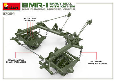 BMR-I Early Mod. With KMT-5M Mine Clearing Armored Wehicle - 4