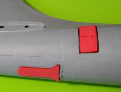 74857 1/48 B-17 F/G wheel bay plugs (for HK Models)
 - 5