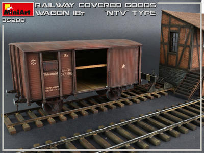 Railway Covered Goods Wagon 18 t " NTV" Type - 6